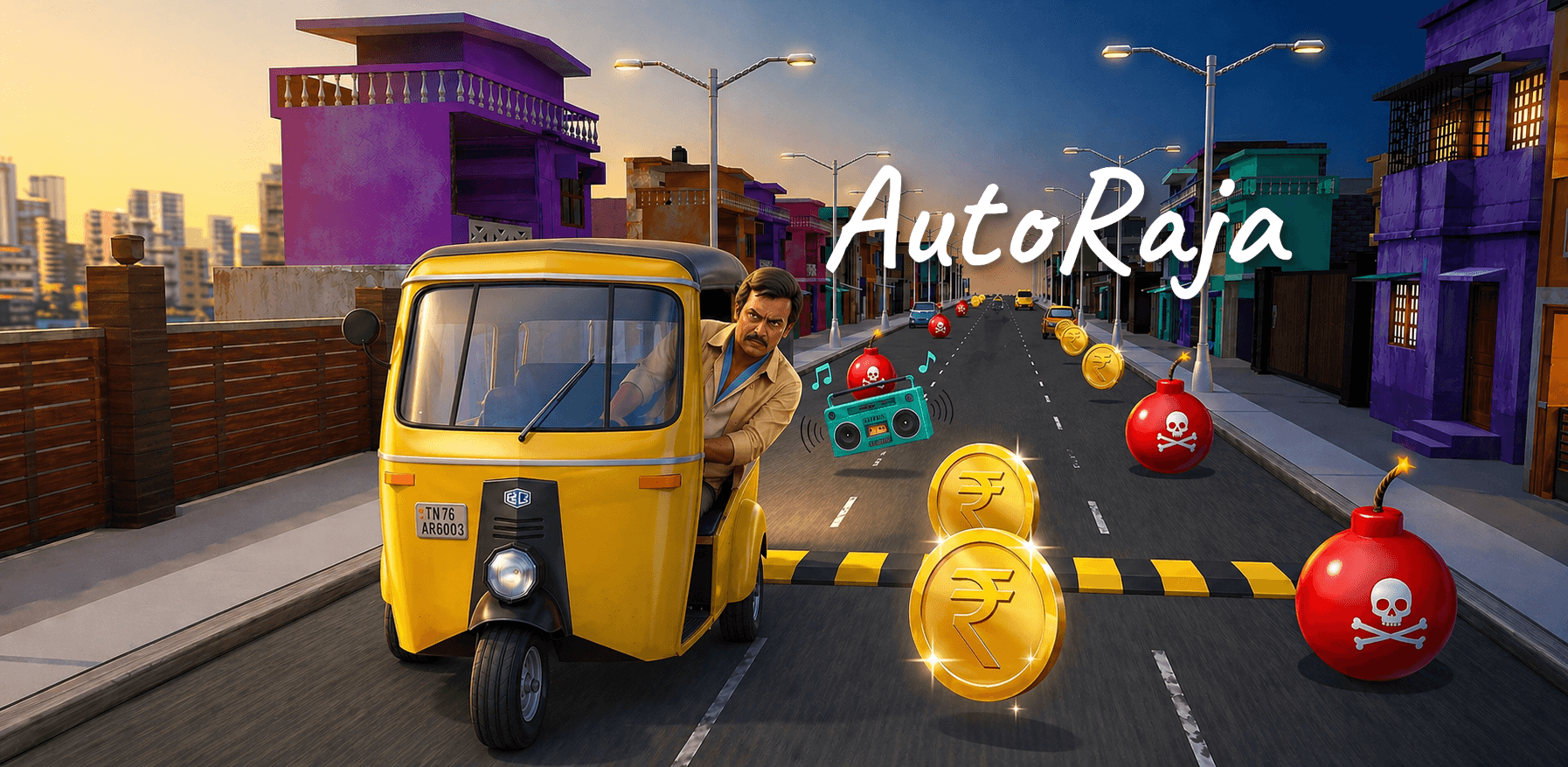 AutoRaja endless runner game
